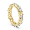 Criss-Cross Diamond Eternity Band – Round Cut Lab-Grown or Moissanite