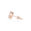 Heart-Shaped Diamond Stud Earrings | Bezel-Set Solitaire in Gold or Silver | Lab-Grown & Moissanite