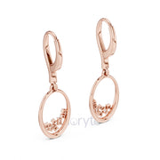 Eternal Spark Oval Drop Diamond Earrings