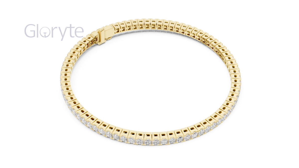 Princess Cut Diamond Tennis Bracelet