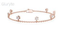 Floating Round Cut Diamond Bracelet