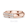 Double Row Pave Diamond Band Ring – Timeless Elegance in 925 Silver, 10K & 14K Gold