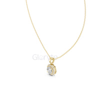 Round Halo Diamond Pendant Necklace