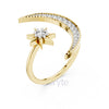 Moon & Star Diamond Ring in 925 Silver, 10K & 14K Gold – Lab-Grown Diamond / Moissanite