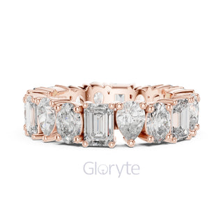 Emerald, Pear & Oval Cut Diamond Eternity Band – Full Circle Brilliance