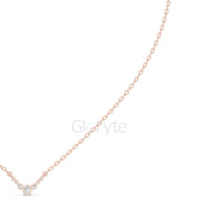Diamond Cluster V-Shaped Necklace