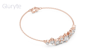 Cluster Round Cut Diamond Bracelet