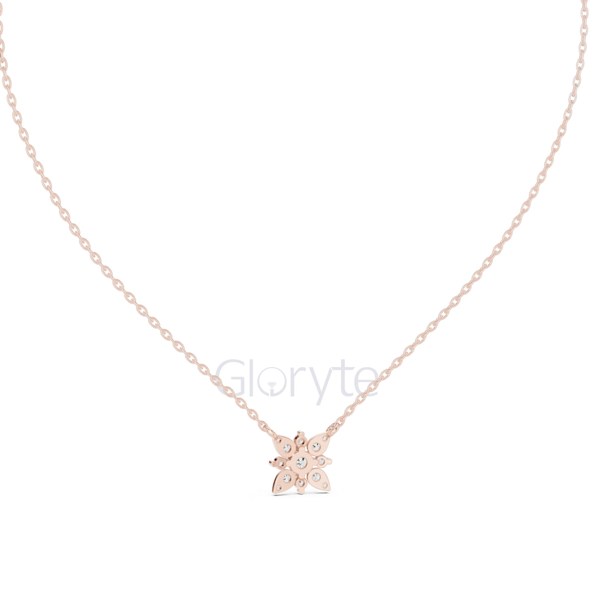 Bloom Diamond Cluster Pendant Necklace