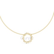 Eternal Halo Diamond Wreath Necklace