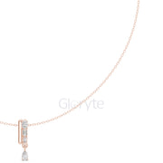 Oval & Pear Drop Diamond Pendant Necklace