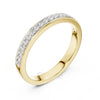 Double Row Diamond Band Ring in Sterling Silver, 10K & 14K Gold