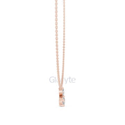 Diamond Floral Pendant Necklace with Marquise & Pear Cut Stones – Includes Chain