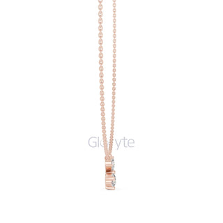 Diamond Floral Pendant Necklace