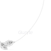 Pear and Marquise Diamond Duo Necklace