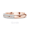 Double Row Diamond Band Ring in 925 Silver, 10K & 14K Gold