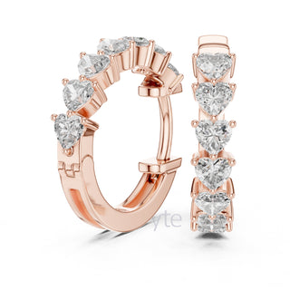 Eternal Heart Hoop Earrings