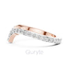 V-Shaped Diamond Band in 925 Silver, 10K & 14K Gold