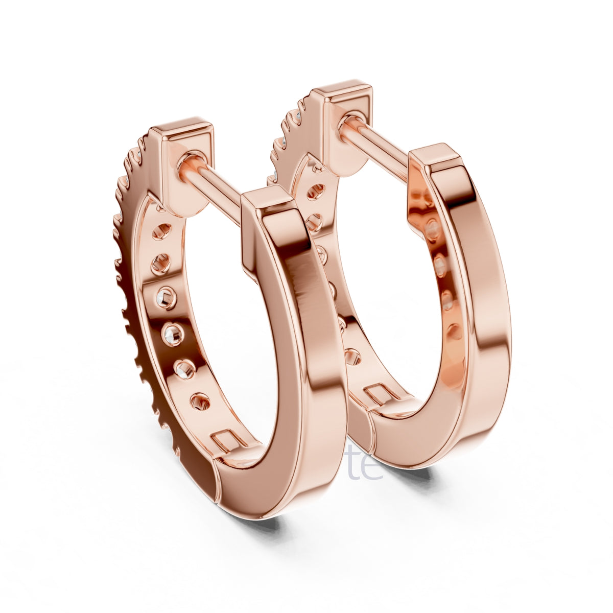 Classic Round Cut Diamond Hoop Earrings