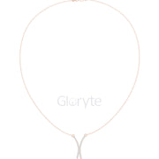 Diamond Crossover Pendant Necklace