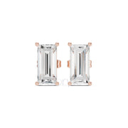 Baguette Diamond Stud Earrings