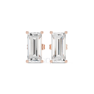 Baguette Diamond Stud Earrings