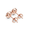 Cushion Diamond Bezel Set Studs in 925 Silver, 14K & 18K Gold