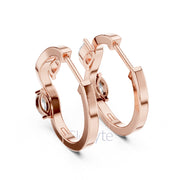 Wavy Marquise Diamond Hoop Earrings