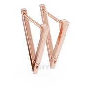 Geometric V-Shape Hoop Earrings