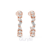 Elegant Multi-Cut Hoop Earrings