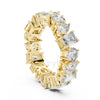 Pear, Round & Emerald Cut Diamond Eternity Band