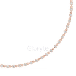 Bezel Set Diamond Tennis Necklace