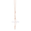 Interlocking Circle Drop Diamond Necklace