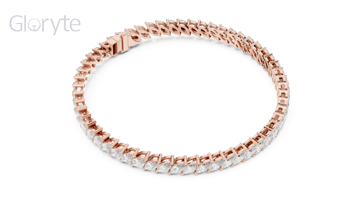 Marquise Cut Diamond Tennis Bracelet