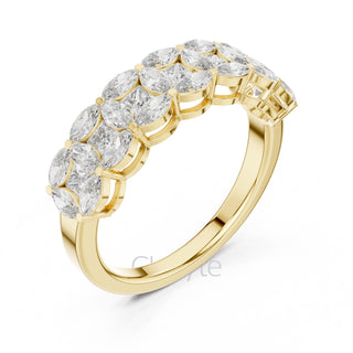Nature Inspired Marquise Diamond Band Ring