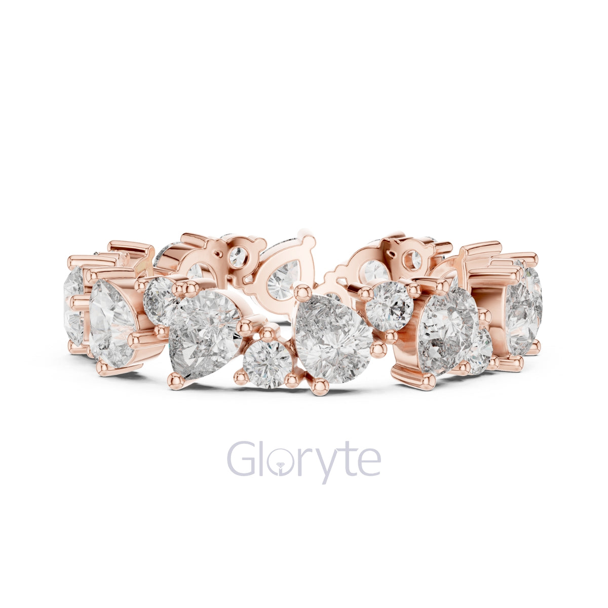 Pear & Round Lab Diamond Eternity Band – Classic Statement Ring