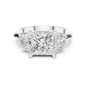 Three-Stone Diamond Engagement Ring | 2.5ct Center with Round Side Stones