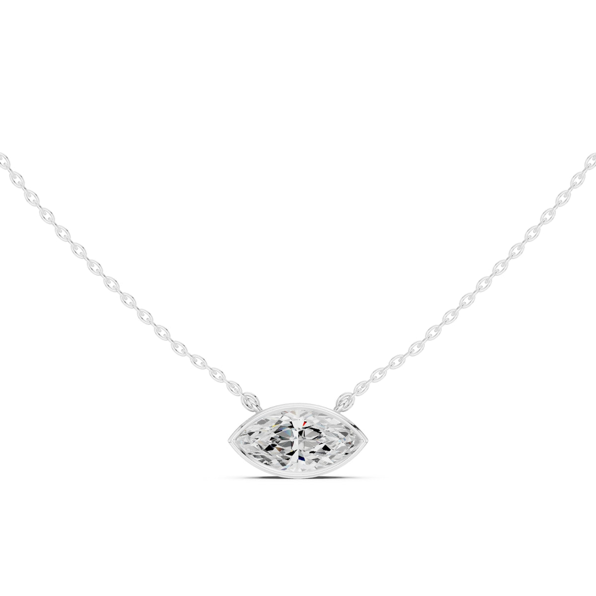 2.50 Carat East-West Diamond Solitaire Pendant – Oval & Marquise Shape
