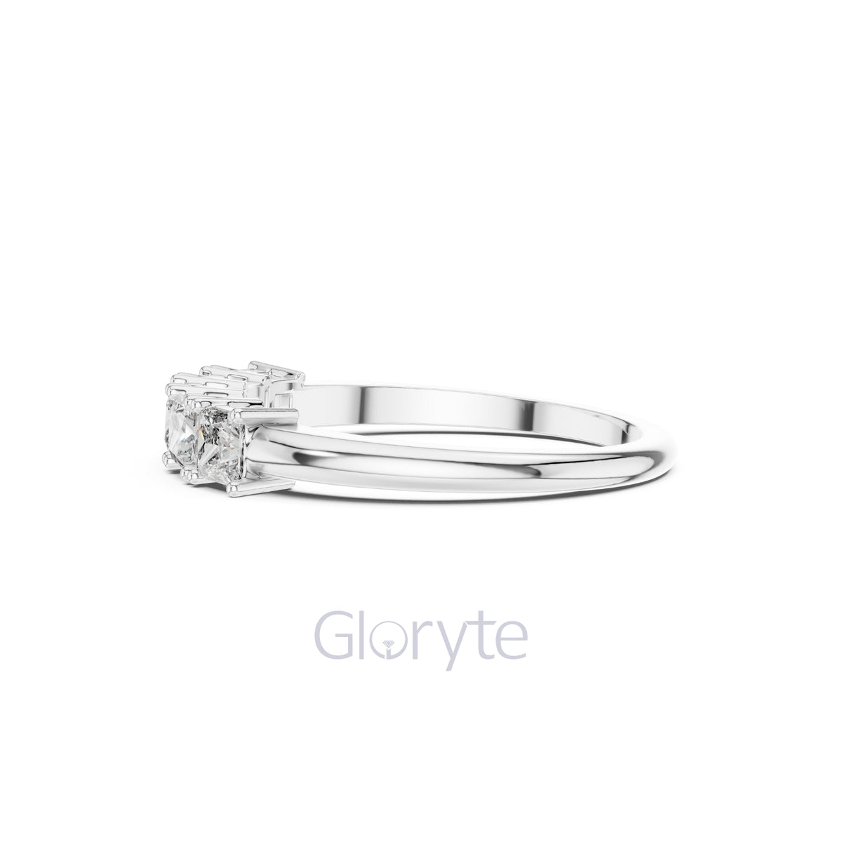 Princess Cut Five Stone Diamond Eternity Band Ring