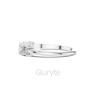 Princess Cut Five Stone Diamond Eternity Band Ring