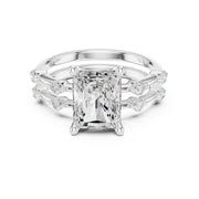 Diamond Bridal Set with Side Stones – 2.86 Carat