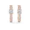 Classic Round Solitaire Diamond Hoop Earrings – Lab-Grown & Moissanite