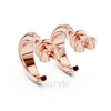 Classic Half Hoop Diamond Earrings with Graduated Round Stones