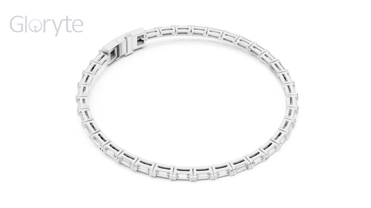 Baguette Cut Diamond Tennis Bracelet