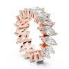 Marquise Cut Diamond Eternity Band in Sterling Silver, 10k & 14k Gold