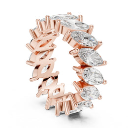 Marquise Cut Diamond Eternity Band.
