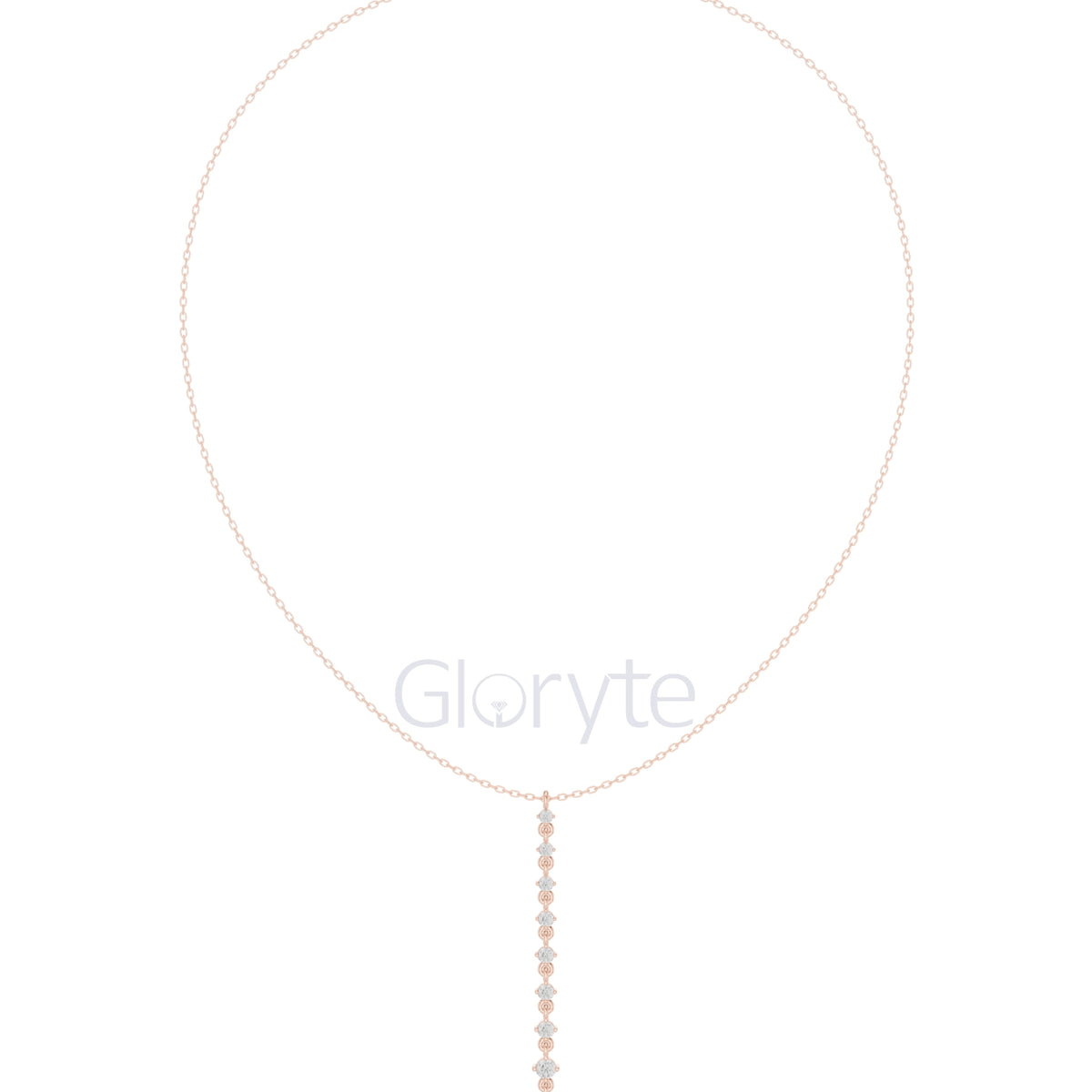 Diamond Vertical Bar Pendant Necklace