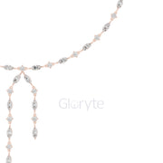 Marquise & Round Diamond Lariat Necklace