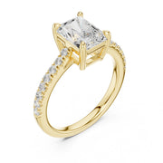 Diamond Solitaire Ring with Side Accents