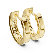 Classic Channel Set Diamond Hoop Earrings