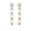 Sleek Diamond Bar Drop Earrings